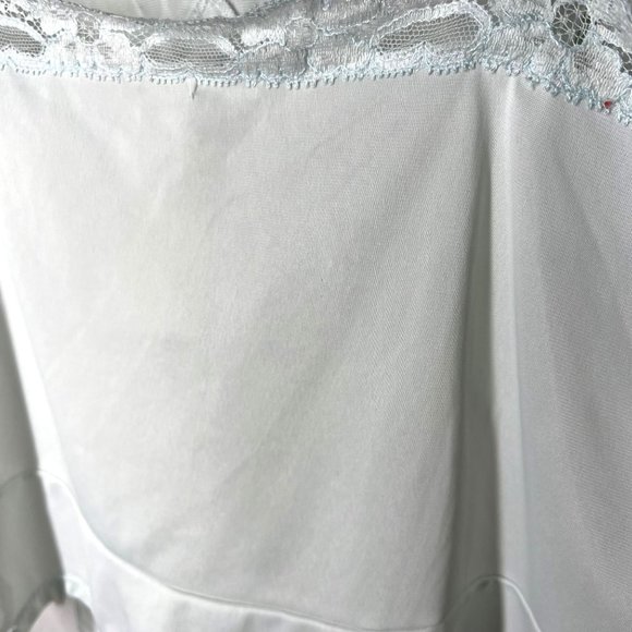 Vintage 70s Light Blue Lace Cami Slip Top Medium - Picture 5 of 6